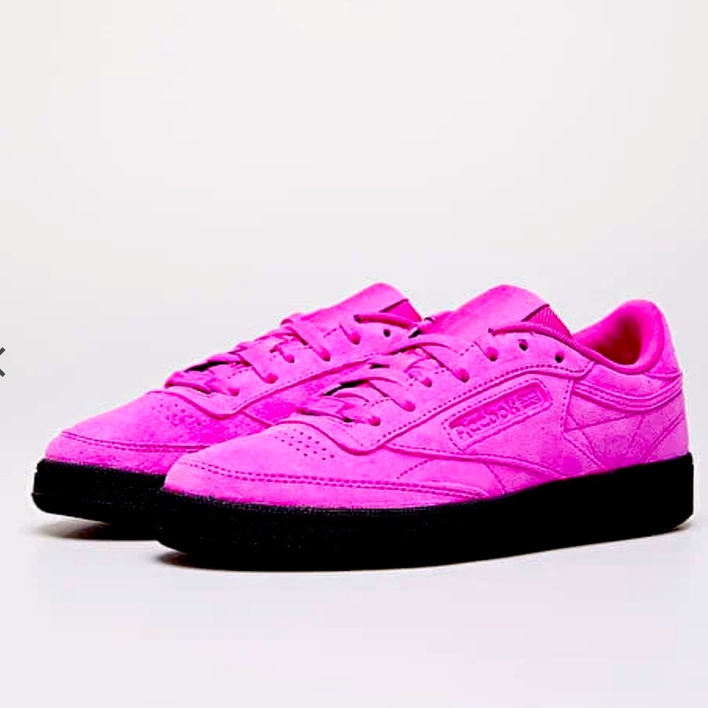 Reebok Classic Club C Pink and Black Sneakers